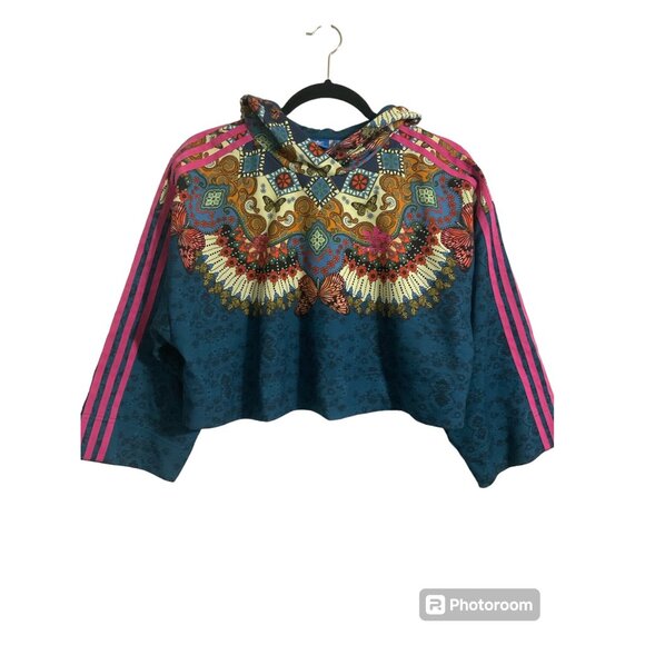 Adidas x Farm Rio Borbomix Cropped Hoodie Women's size XS - Picture 2 of 13